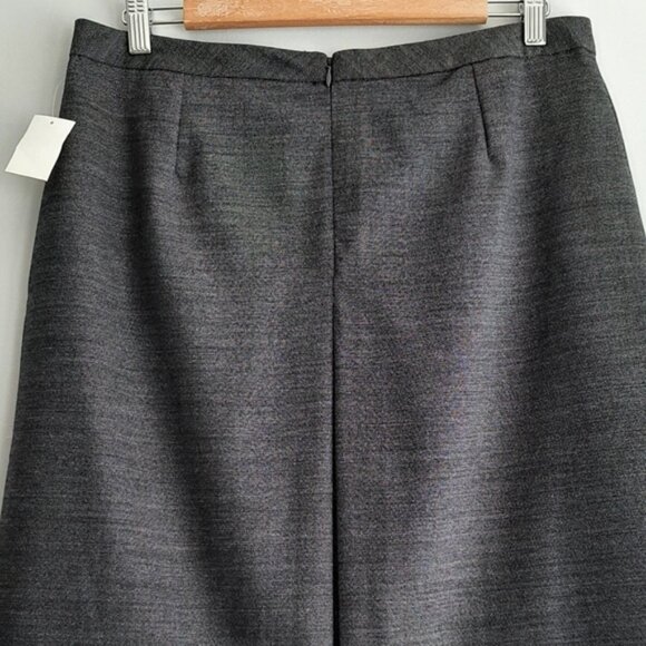 GAP - NEW Wool Blend A-Line Knee Length Centre Box Pleat Skirt Gray Sz 8 - Picture 7 of 12